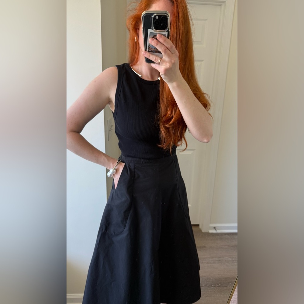 ZARA Black Sleeveless Midi Dress size S-M - excellent condition - Picture 5 of 7